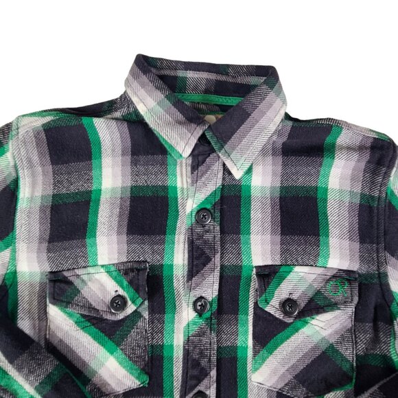 Ocean Pacific Jacket Shacket Mens Size Medium 40-42 Green Plaid Coat VTG - Picture 4 of 7